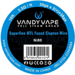 Superfine MTL Fused Clapton Wire Ni80 30GAx2+38GA Superfine MTL Fused Clapton Wire Ni80 30GAx2+38GA