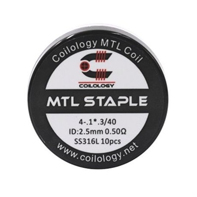 MTL Staple SS316L 0.5Ohm Pre Built Coil